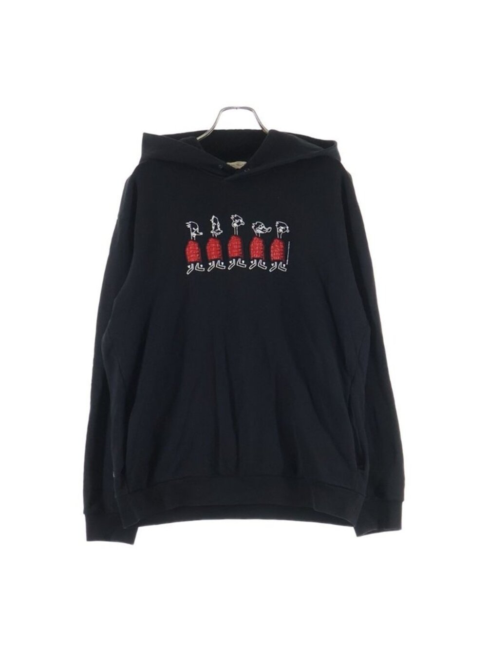 Moncler Duck Print with Patch Hoodie Pullover Black